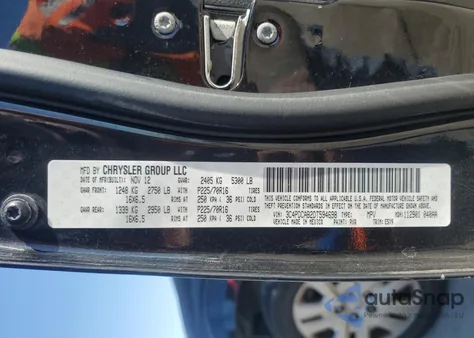 2013 Dodge Journey Se из США, поврежденный, VIN 3C4PDCAB2DT594698